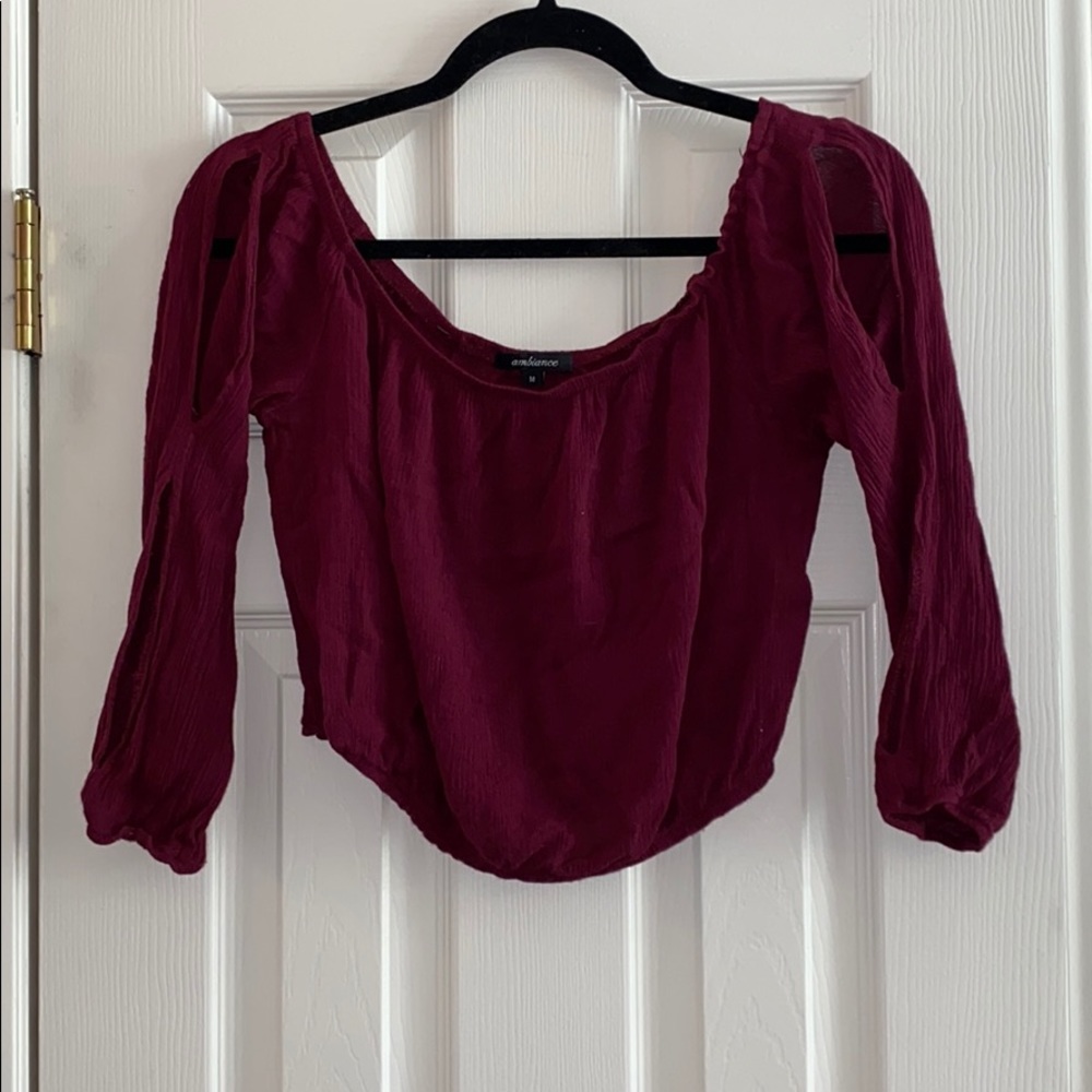 3/4 sleeve crop top